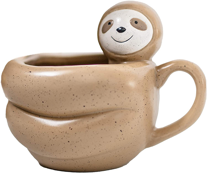 sloth-shaped coffee cup