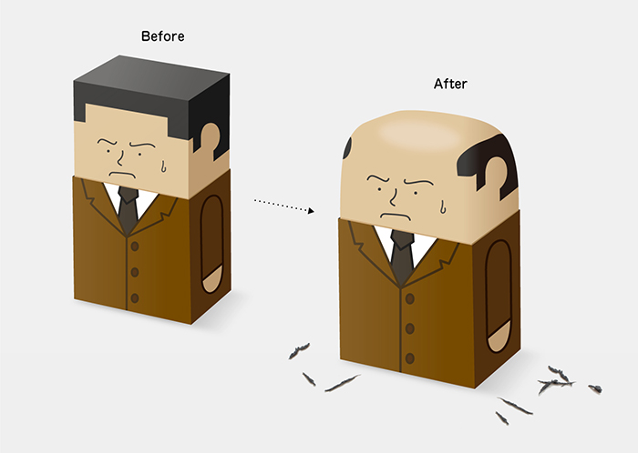 funny balding salaryman eraser