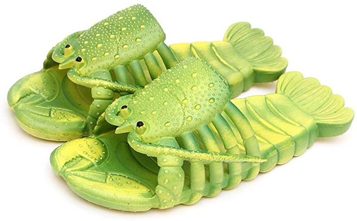 lobster-shaped sandals green