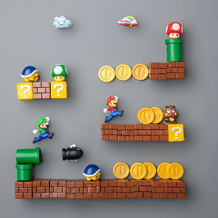 video game characters magnetic refrigerator decor