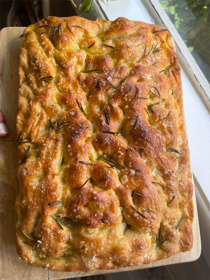 homemade rosemary focaccia