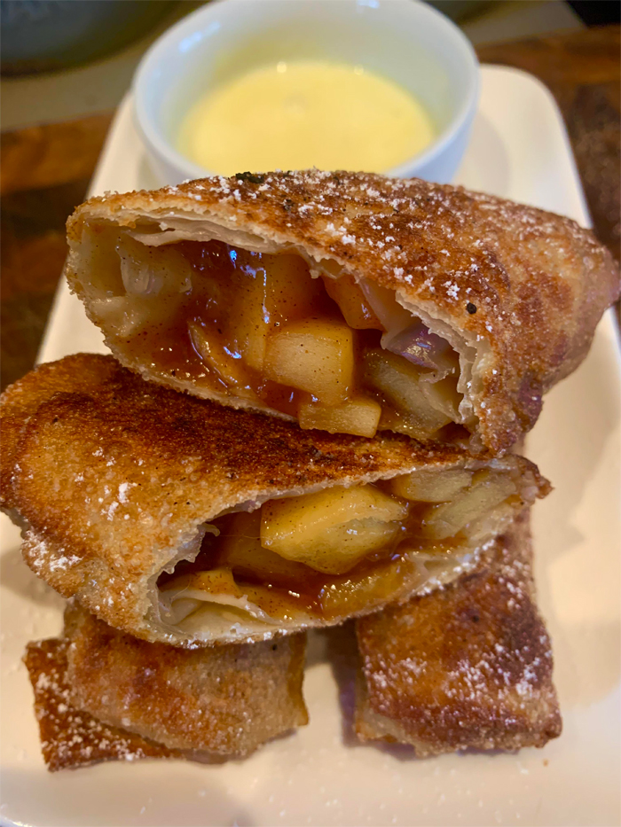 nearly perfect food apple pie egg rolls